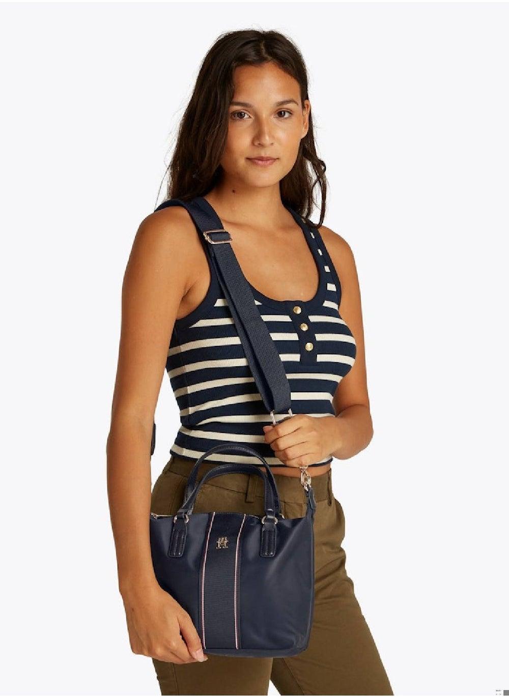 TOMMY HILFIGER Elegant Nylon Corporate Crossbody Tote - Image 1