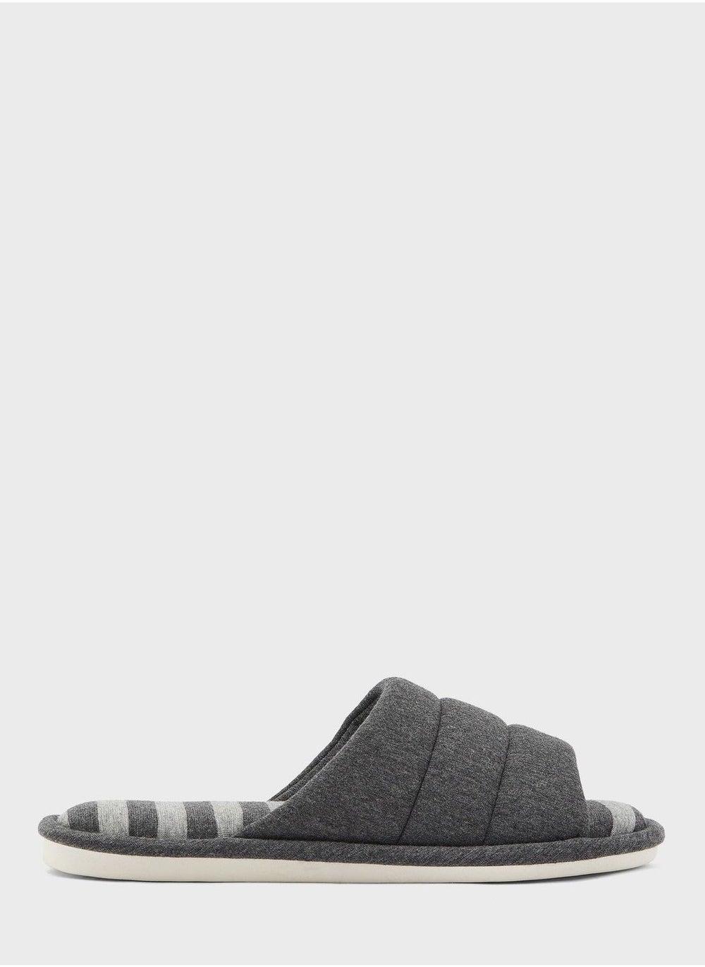 Yb0404 Luxe Striped Bedroom Slippers for Ultimate Comfort - Image 1