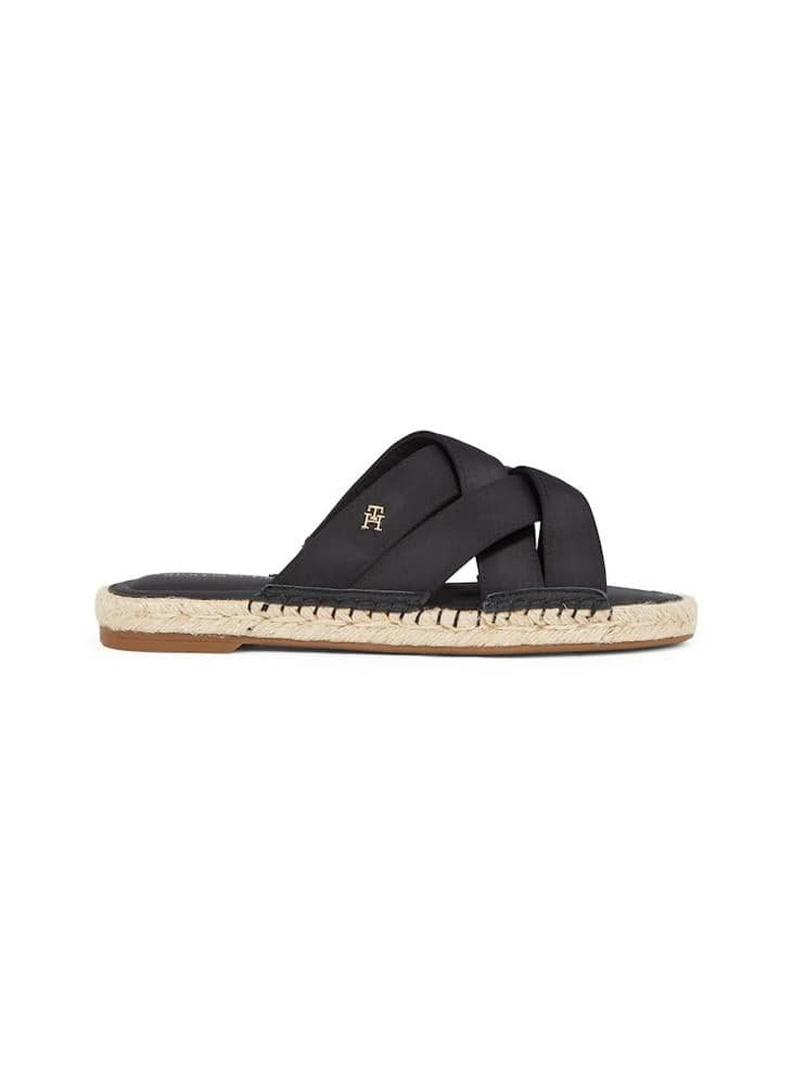 Tommy Hilfiger Satin Espadrille Mules FW0FW08502BDS - Image 1