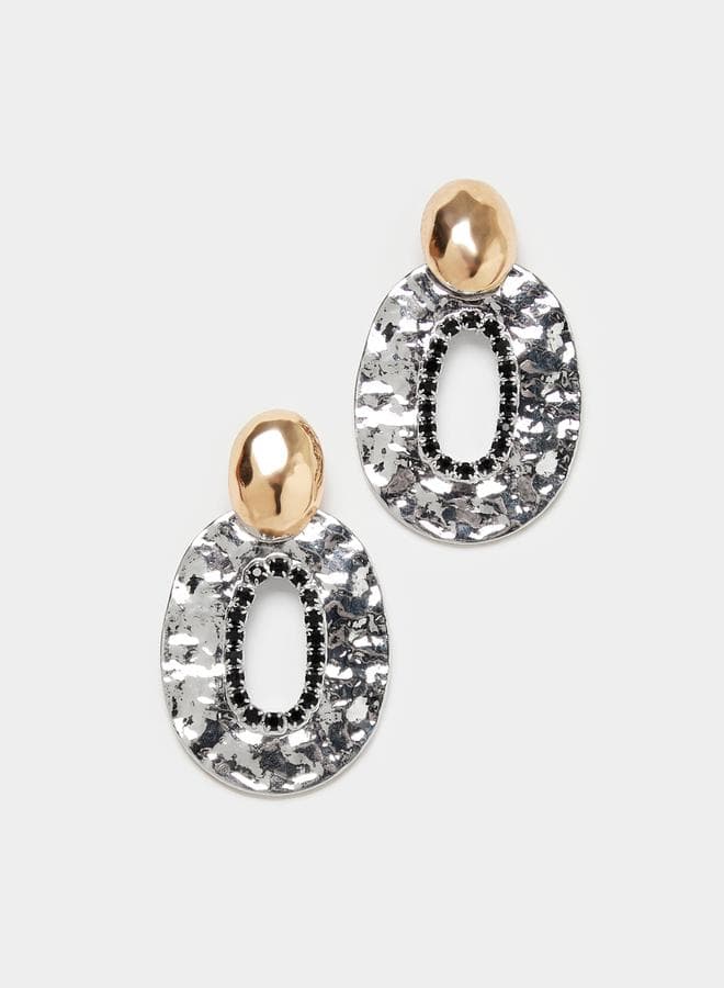 Styli Textured Drop Earrings: Elegance Redefined - Image 1