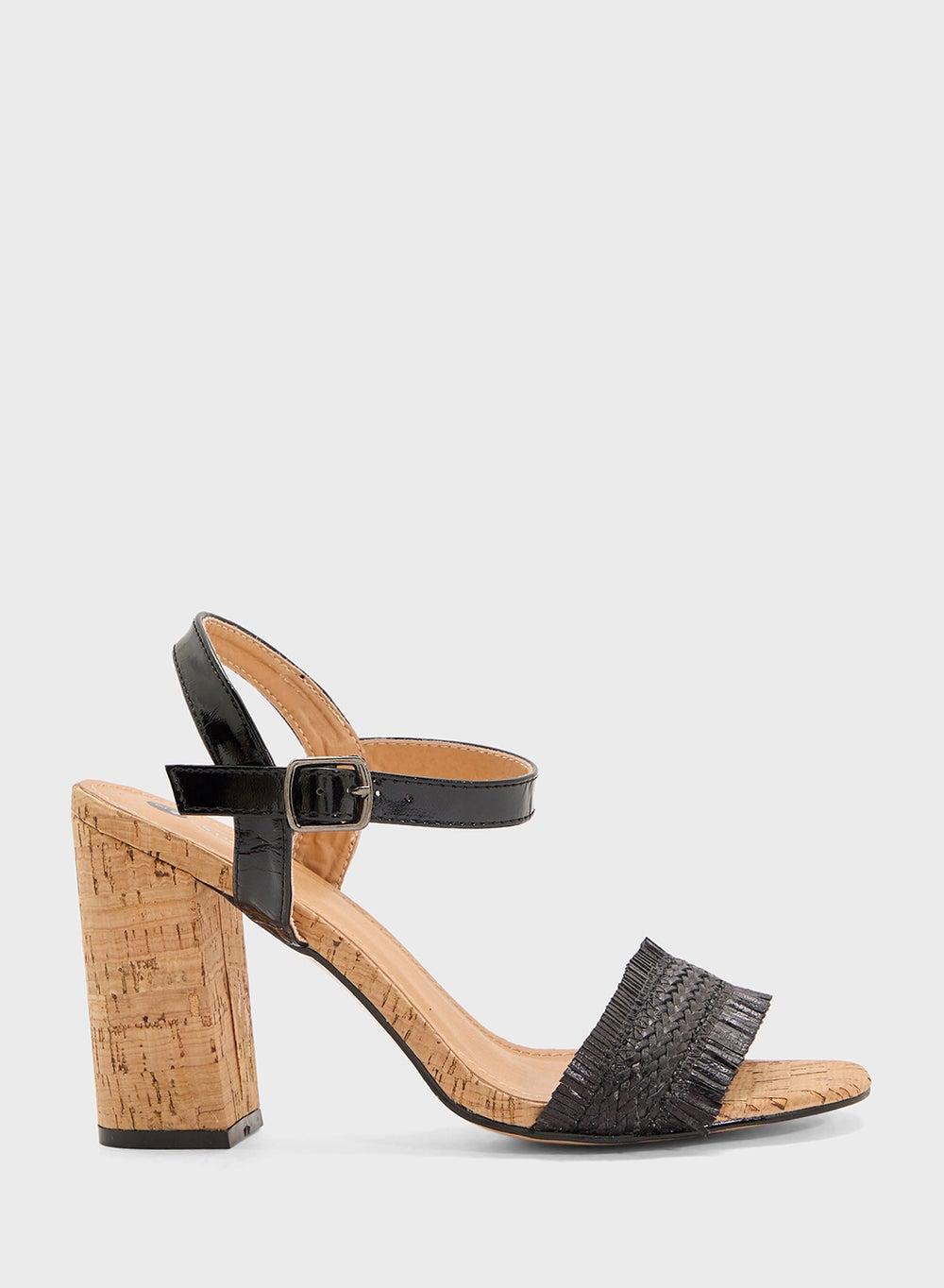 F10843Ag1 Summer Elegance High Heel Block Sandal - Image 1
