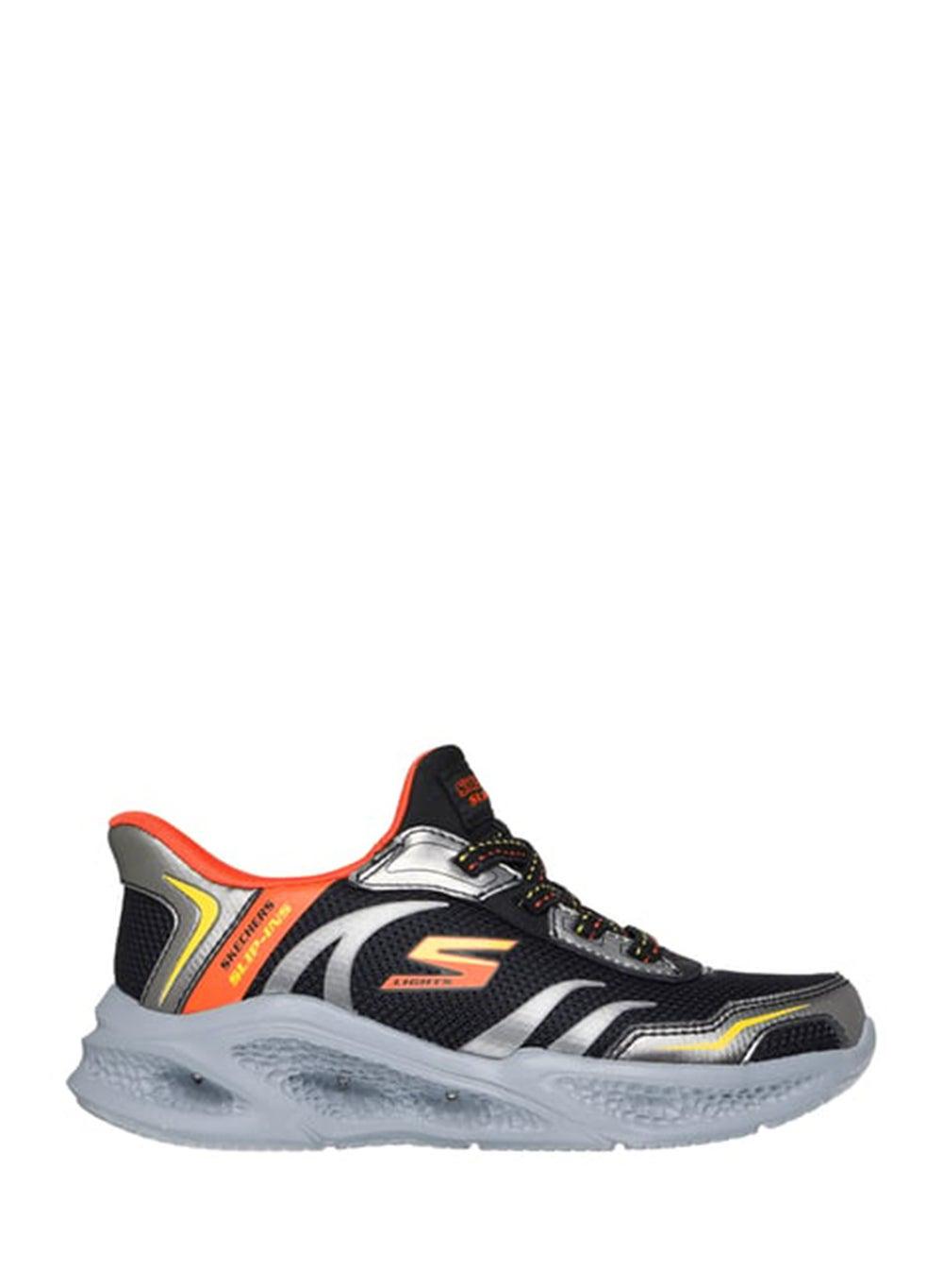 Skechers Meteor-Lights 403848L - Boys' Black Silver Sneakers - Image 1