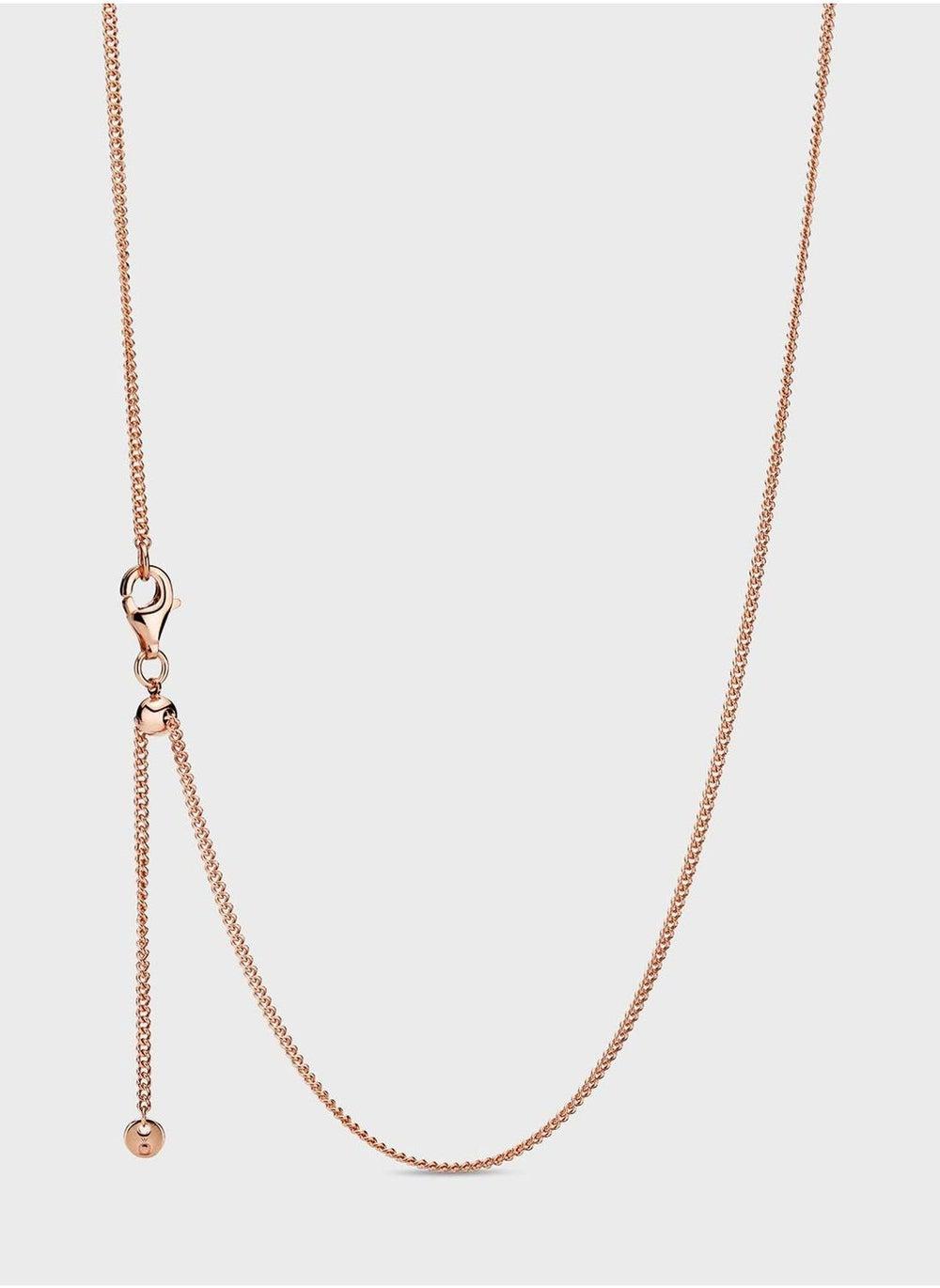 PANDORA 14k Rose Gold-Plated Curb Chain Necklace - Image 1