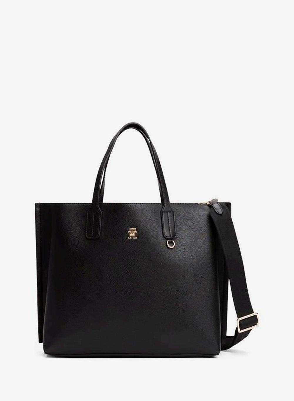 TOMMY HILFIGER Elegant Top Handle Satchel with Logo Detail - Image 1