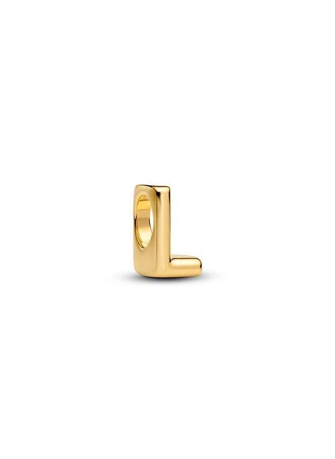 Elegant PANDORA Letter L Gold-Plated Alphabet Charm - Image 1