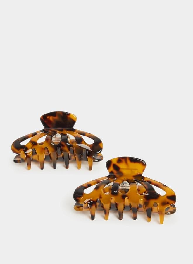 Elegant Tortoise Hair Claw Duo - Model 7009595020 - Image 1