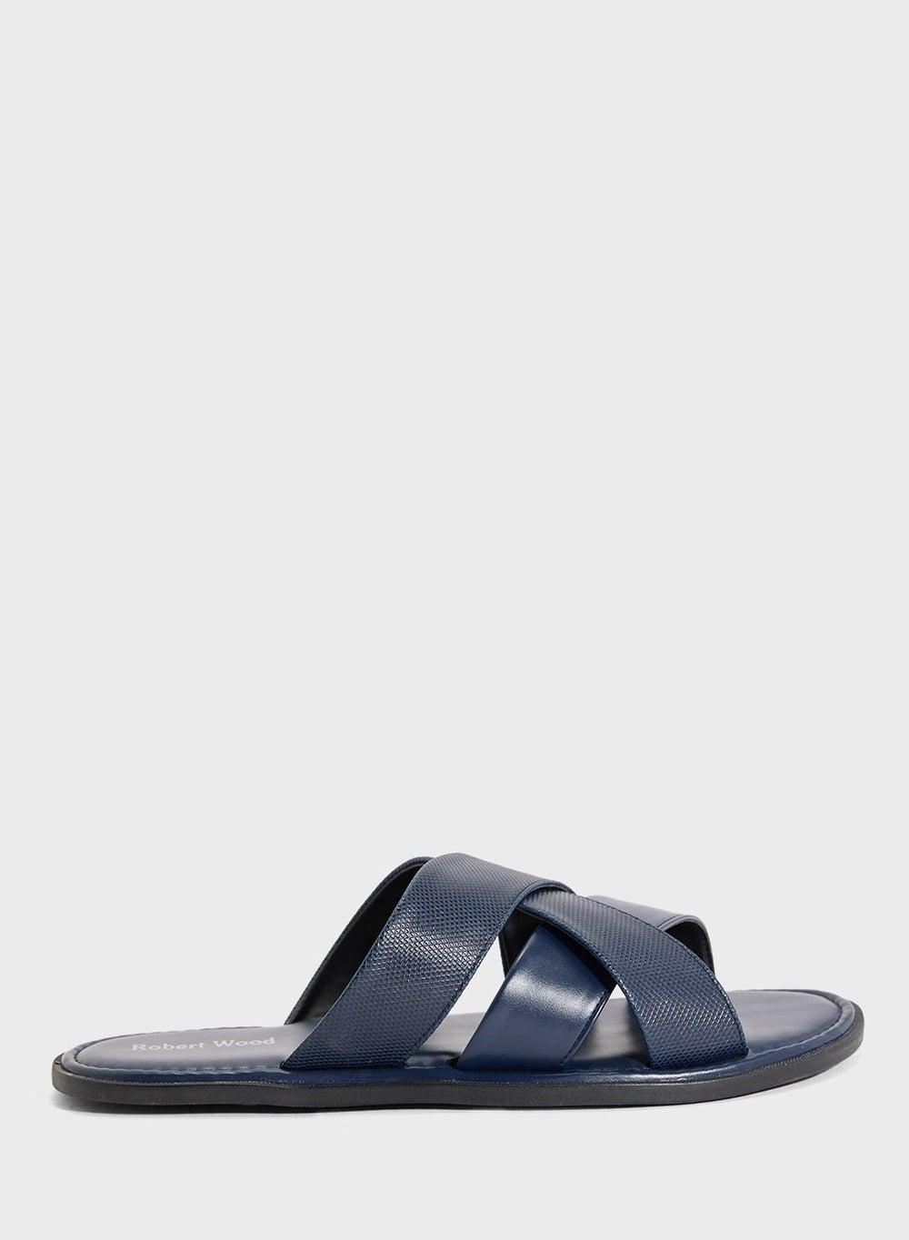 Mk Cl58 Luxe Cross-Strap Arabian Sandals in Navy - Image 1