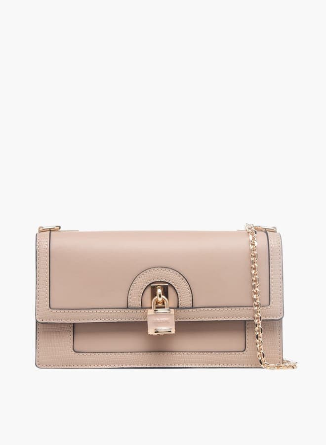 Celeste Lock Detail Elegance Crossbody - Chic Button Closure - Image 1