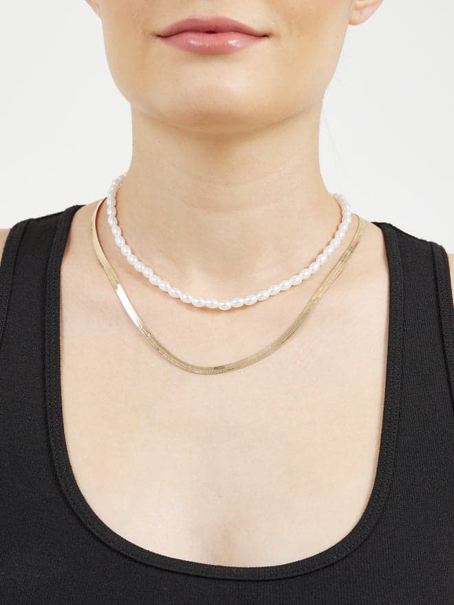 Styli Pearl Essence Duo - Women's Elegant Necklaces - Image 1