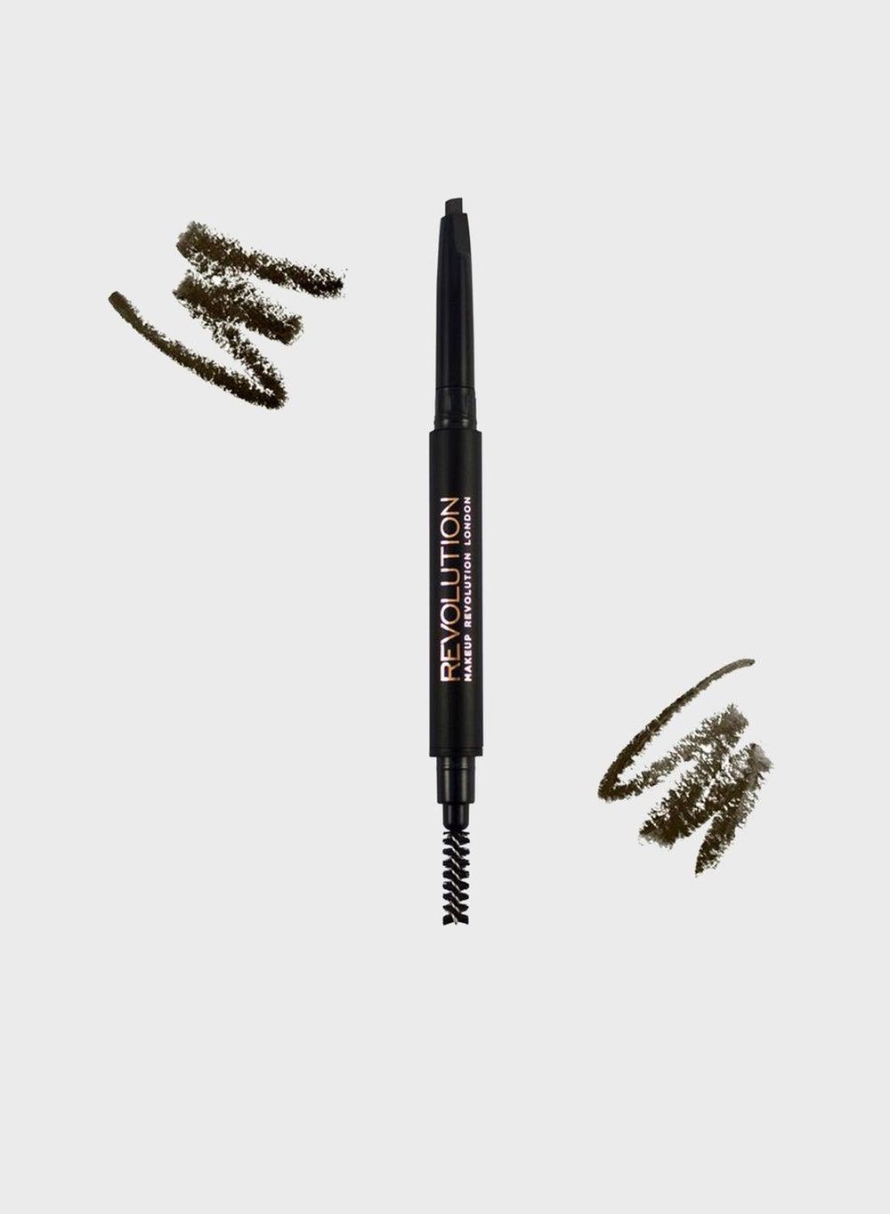 Elegant Dark Brown Duo Brow Pencil - 5029066098429 - Image 1