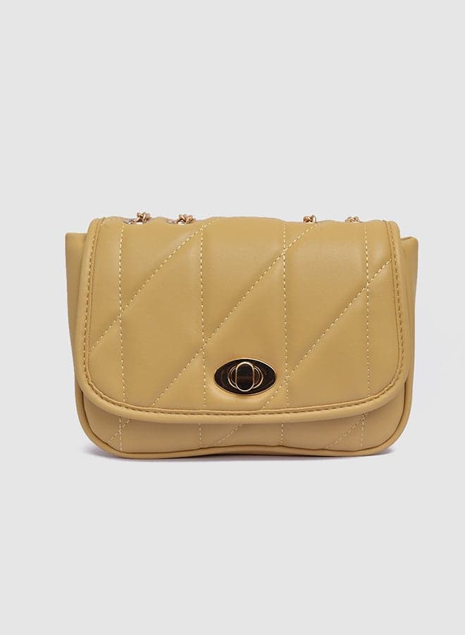 Vincci Quilted Elegance: Women's Chain-Detailed Shoulder Bag - Image 1