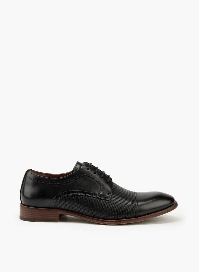 Elegant S661C81Onex Black Derby Lace-Up Shoes for Men - Image 1