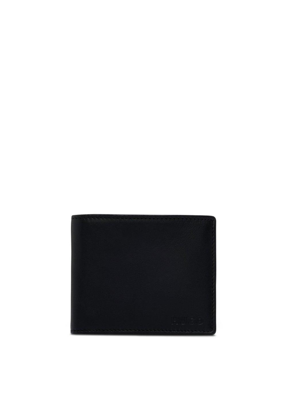 HUGO Men's Leather Billfold Wallet with Eco-Conscious Craft - Image 1