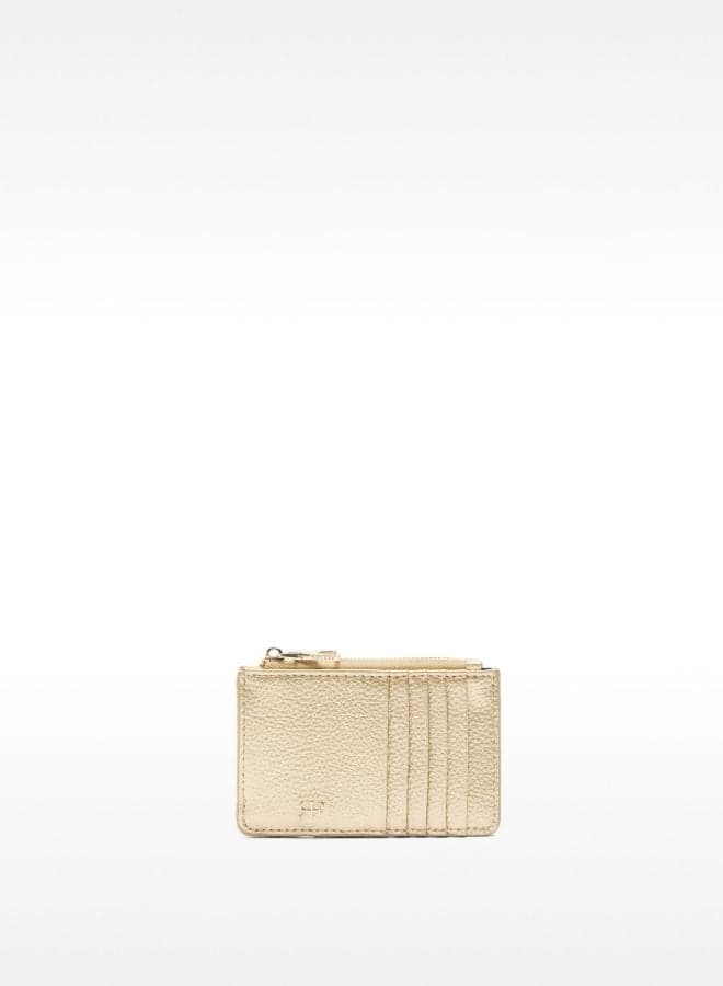 PARFOIS Gold Textured Elegance Card Holder for Women - Image 1