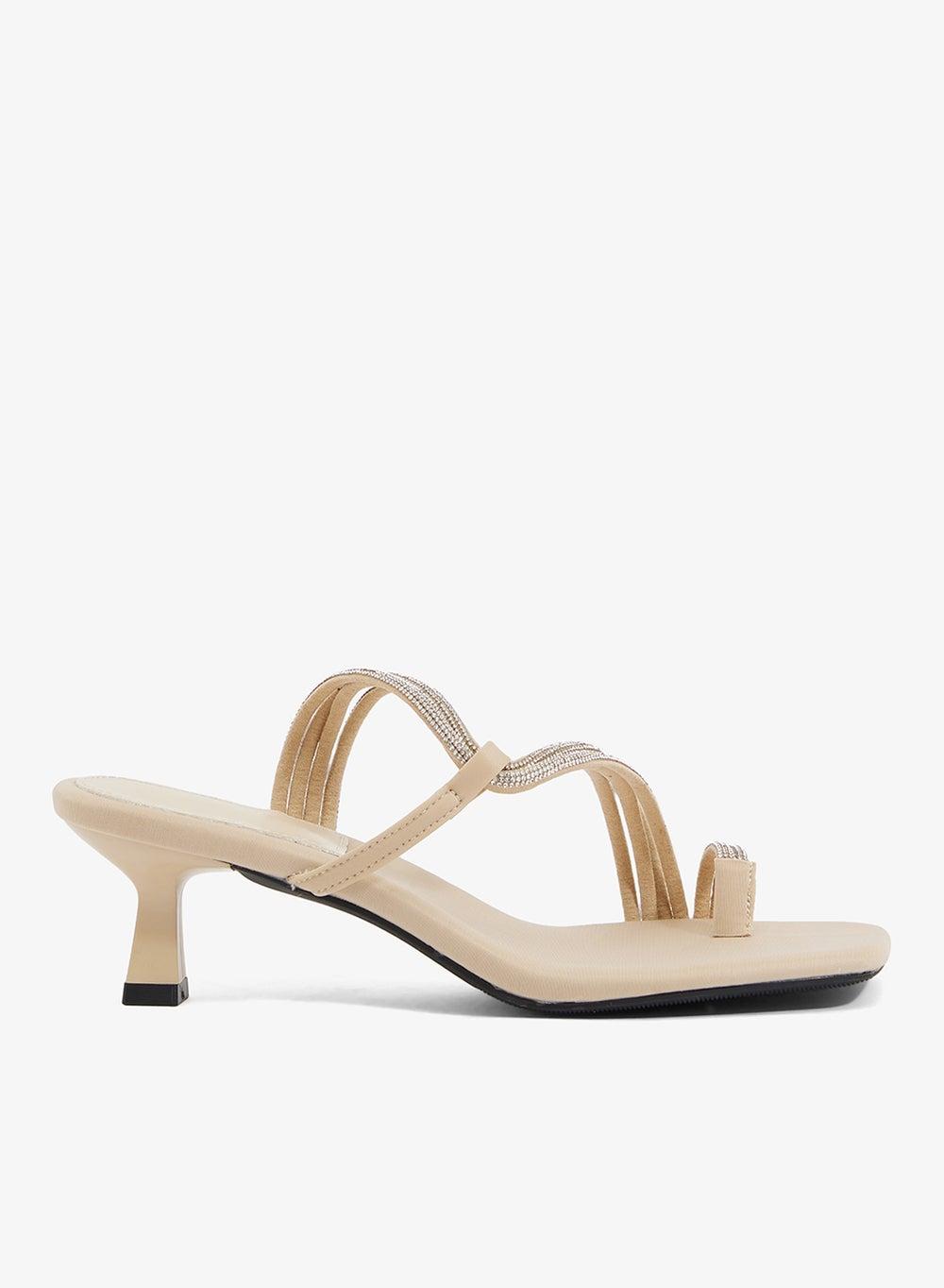 Elegant Cream Heeled Sandals - Style Xz256093 - Image 1