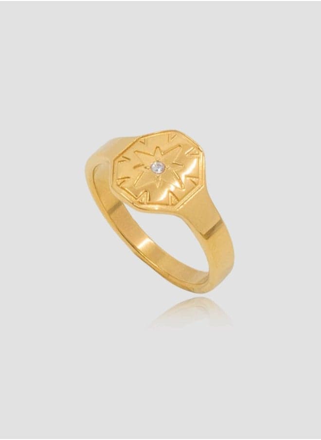 Lady Mauve ZOYRA 316L Gold Plated Ring for Women - Image 1