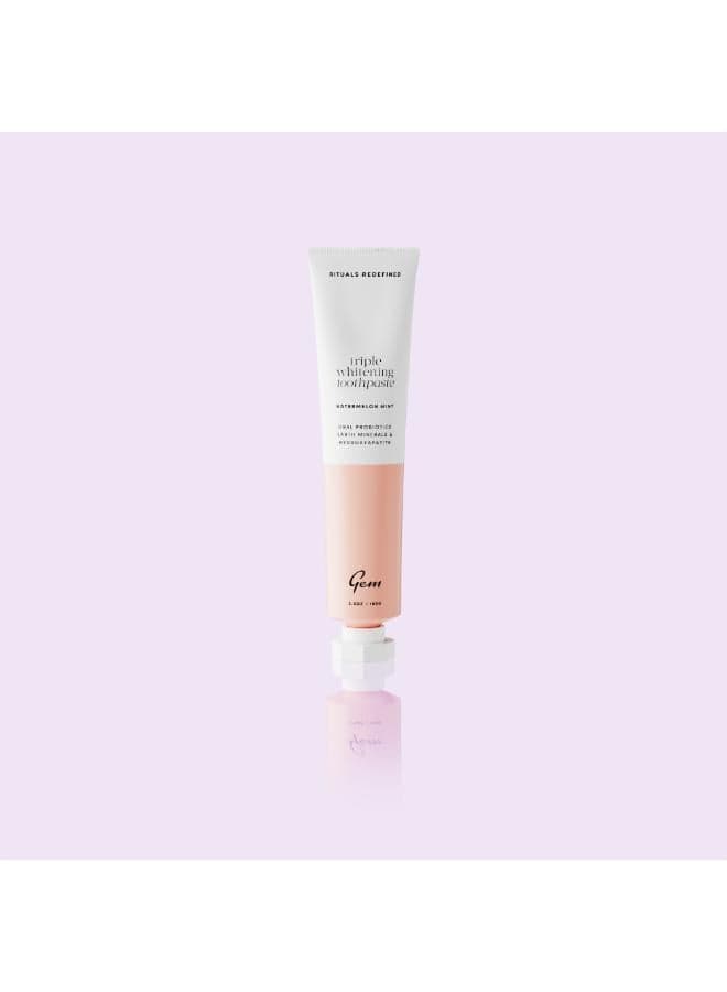 Gem Triple Whitening Toothpaste Watermelon Mint 100G: Luxurious Clean - Image 1
