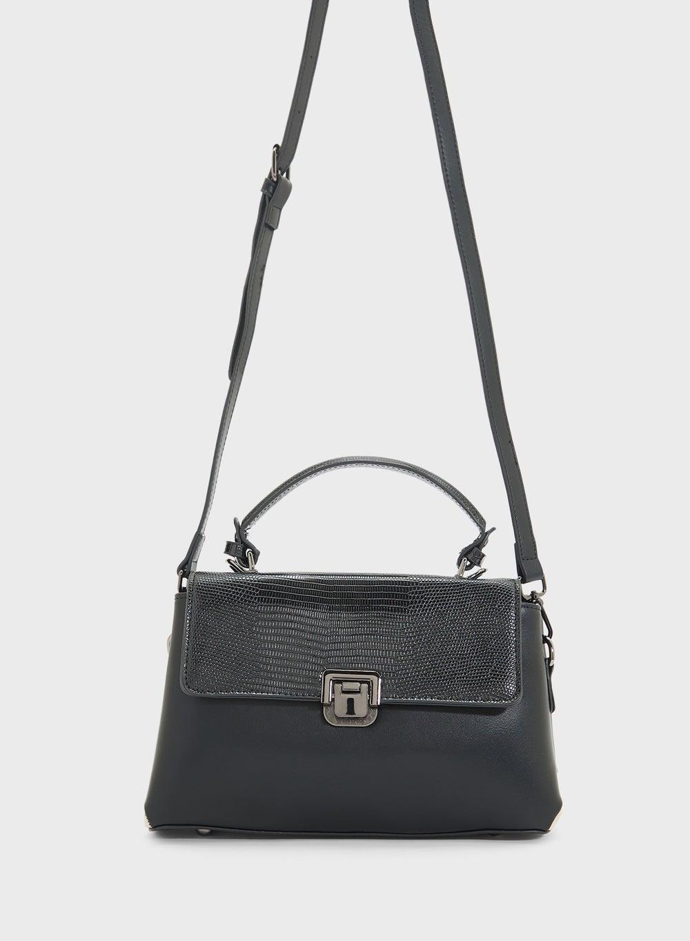 ELLA Metal Clasp Elegance - Chic Satchel Bag for Women - Image 1