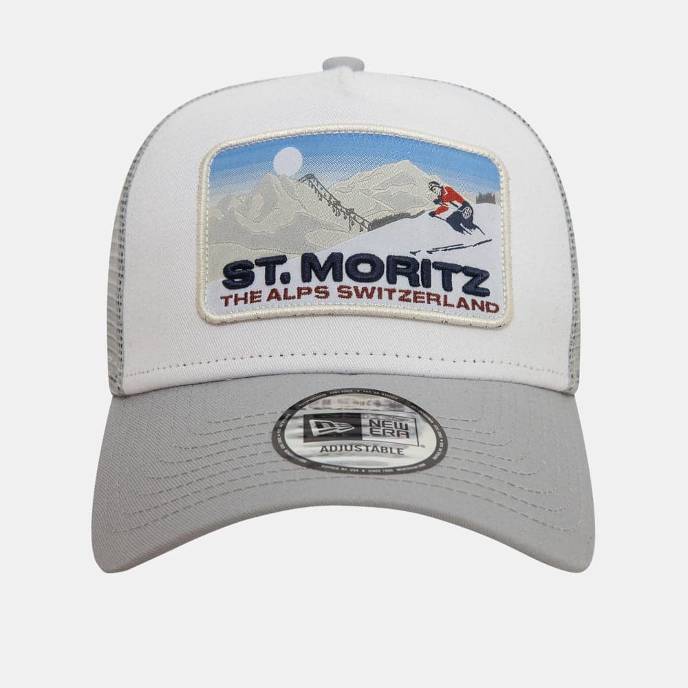 St. Moritz Ski Patch 9FORTY Men’s Premium Trucker Cap - Image 1