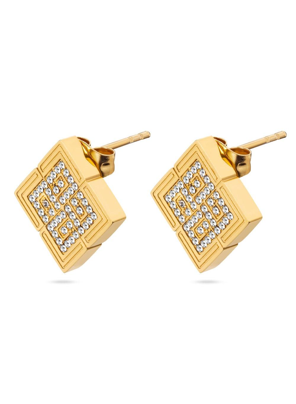 Guy Laroche Vivienne Gold-Plated Minimalist Earrings - Image 1