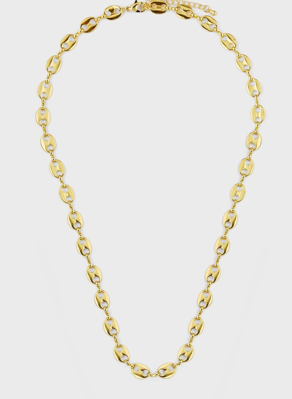 Fashionbox Dahlia Chain Necklace - 18k Gold Plated Elegance - Image 1