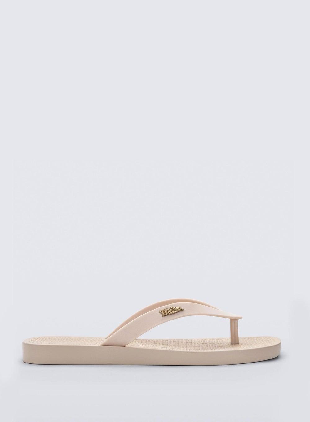 Melissa Sun Long Elegance: Chic Beige Flip-Flops - Image 1