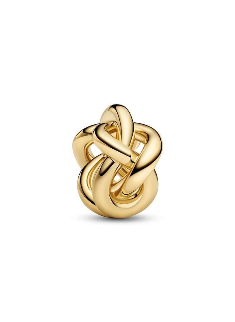 PANDORA Infinity Knot Charm - 14k Gold-Plated Elegance - Image 1