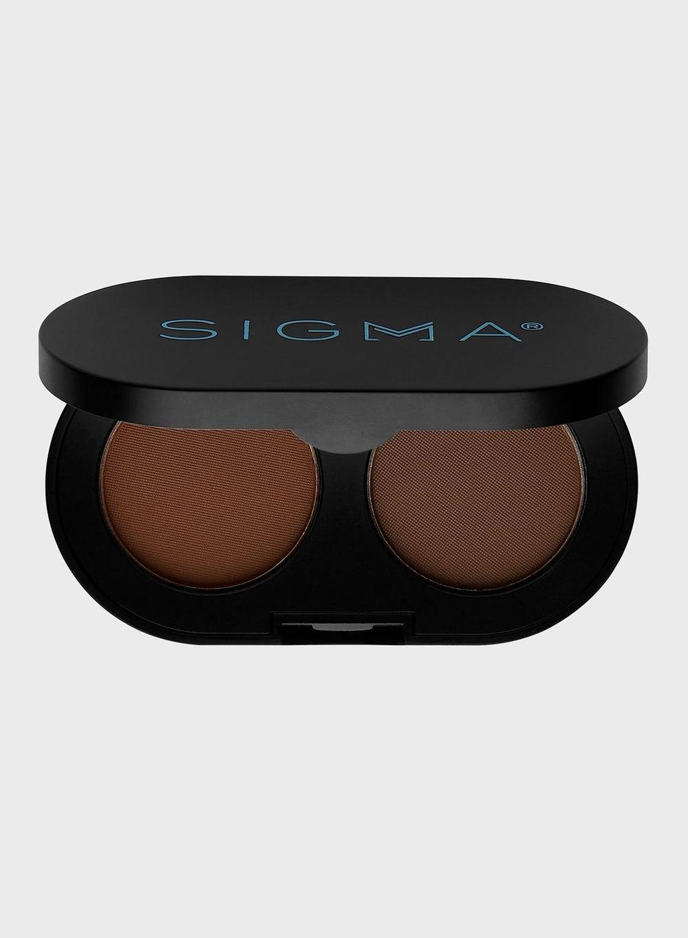 Sigma Beauty Dual-Tone Brow Powder - Dark Brown - Image 1