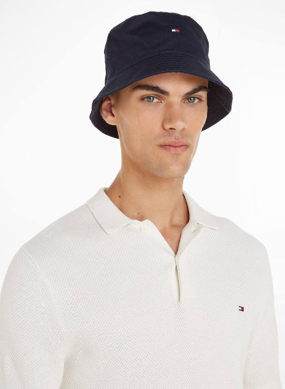 Tommy Hilfiger Men's Cotton Bucket Hat with Flag Embroidery - Image 1