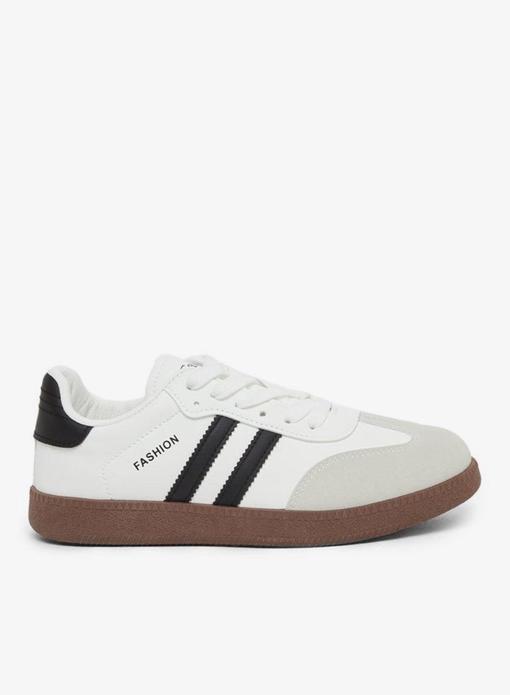 Styli Striped Lace Up Sneakers: Elegance Meets Comfort - Image 1