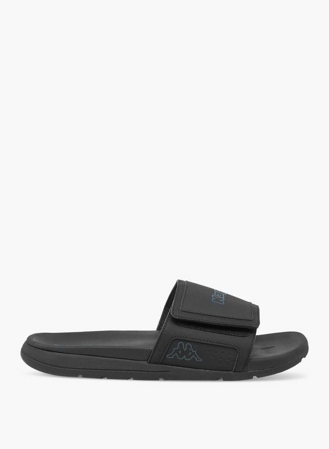 Hr 1195M Men's Black Luxury Logo Slides - Image 1