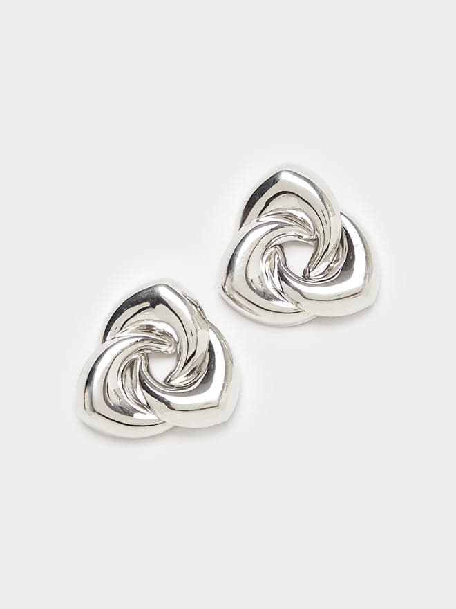 Elegant Styli Metallic Finish Stud Earrings for Women - Image 1