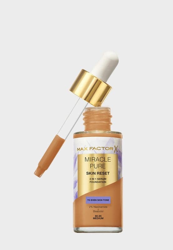 Max Factor Miracle Pure Skin Reset 80-85 Medium, 30ml - Image 1