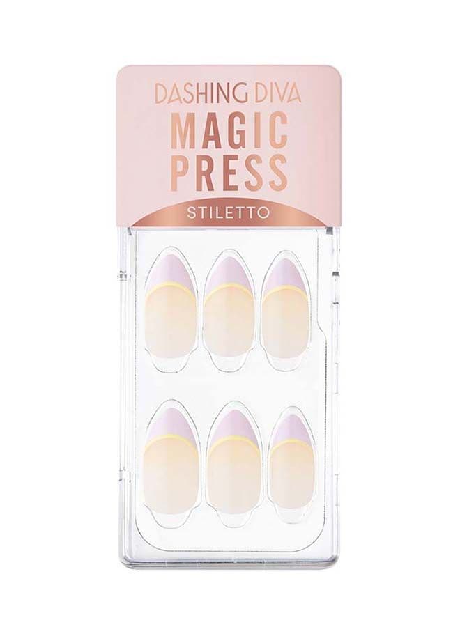 Lavender Yellow Magic Press - Elegant False Nail Tips - Image 1