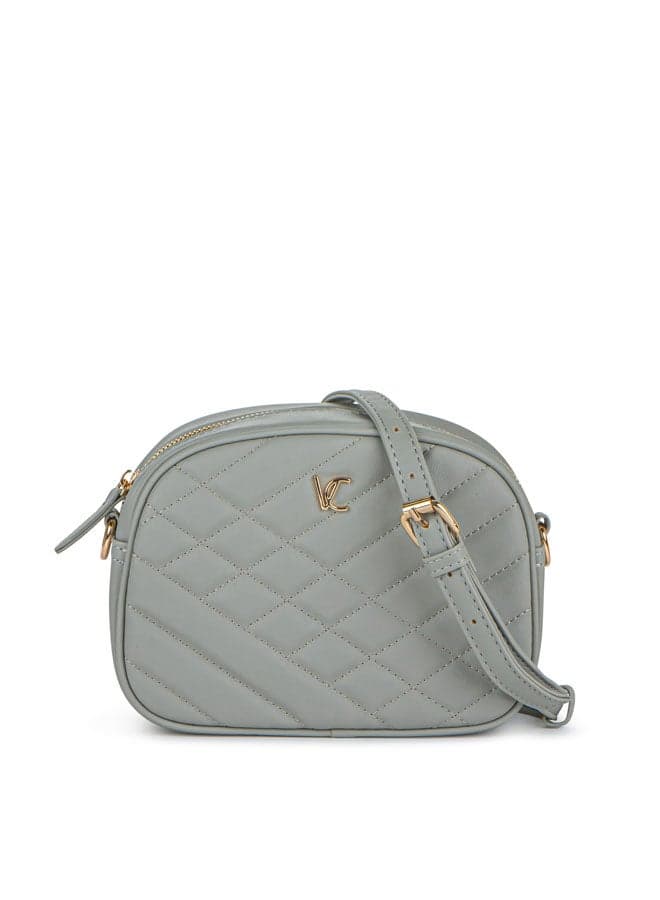 Vincci Grey Quilted Elegance Shoulder Bag for Women - Image 1