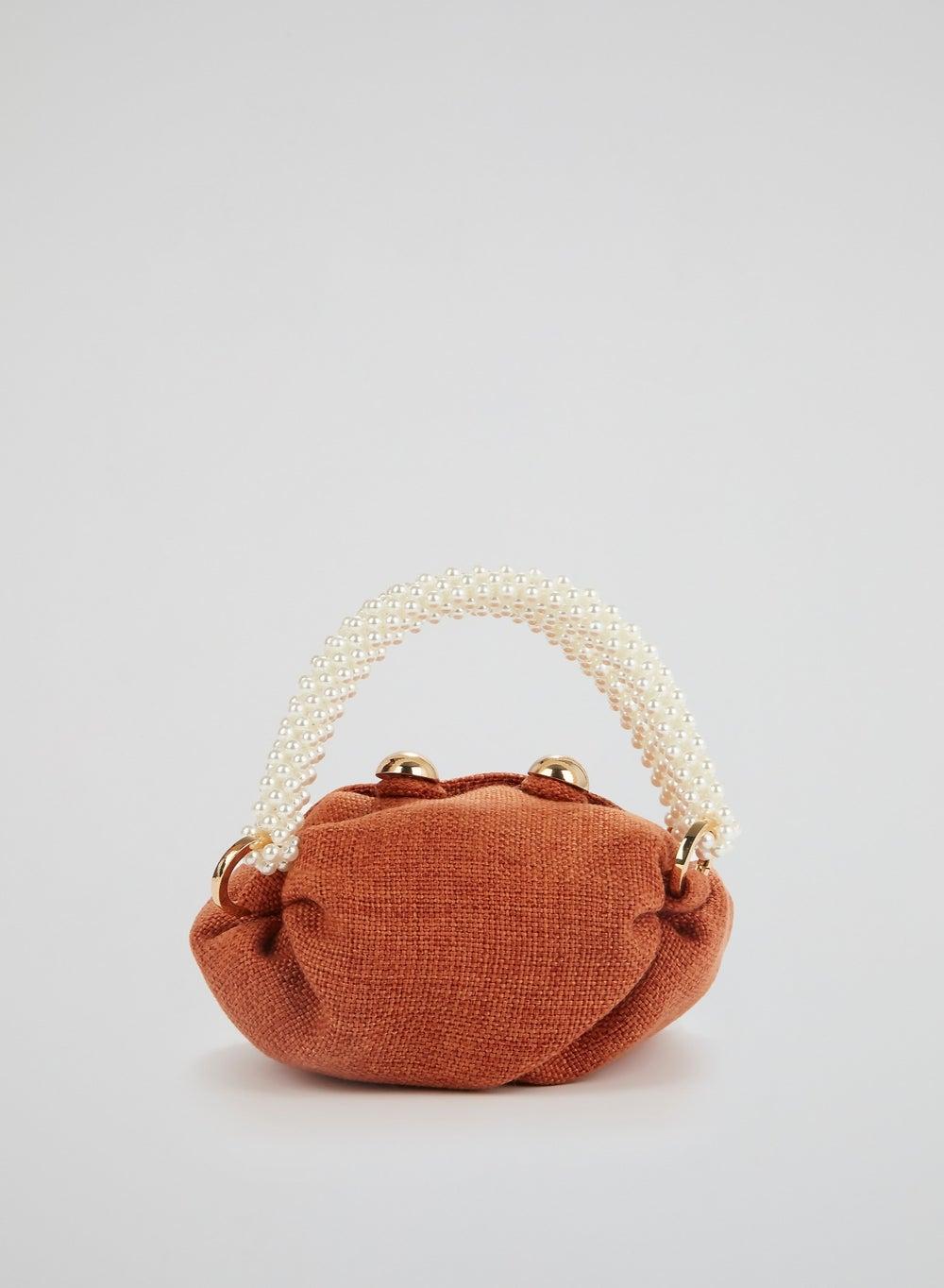0711 Tbilisi Orange Nino Pearl Mini Tote - Chic Sophistication - Image 1