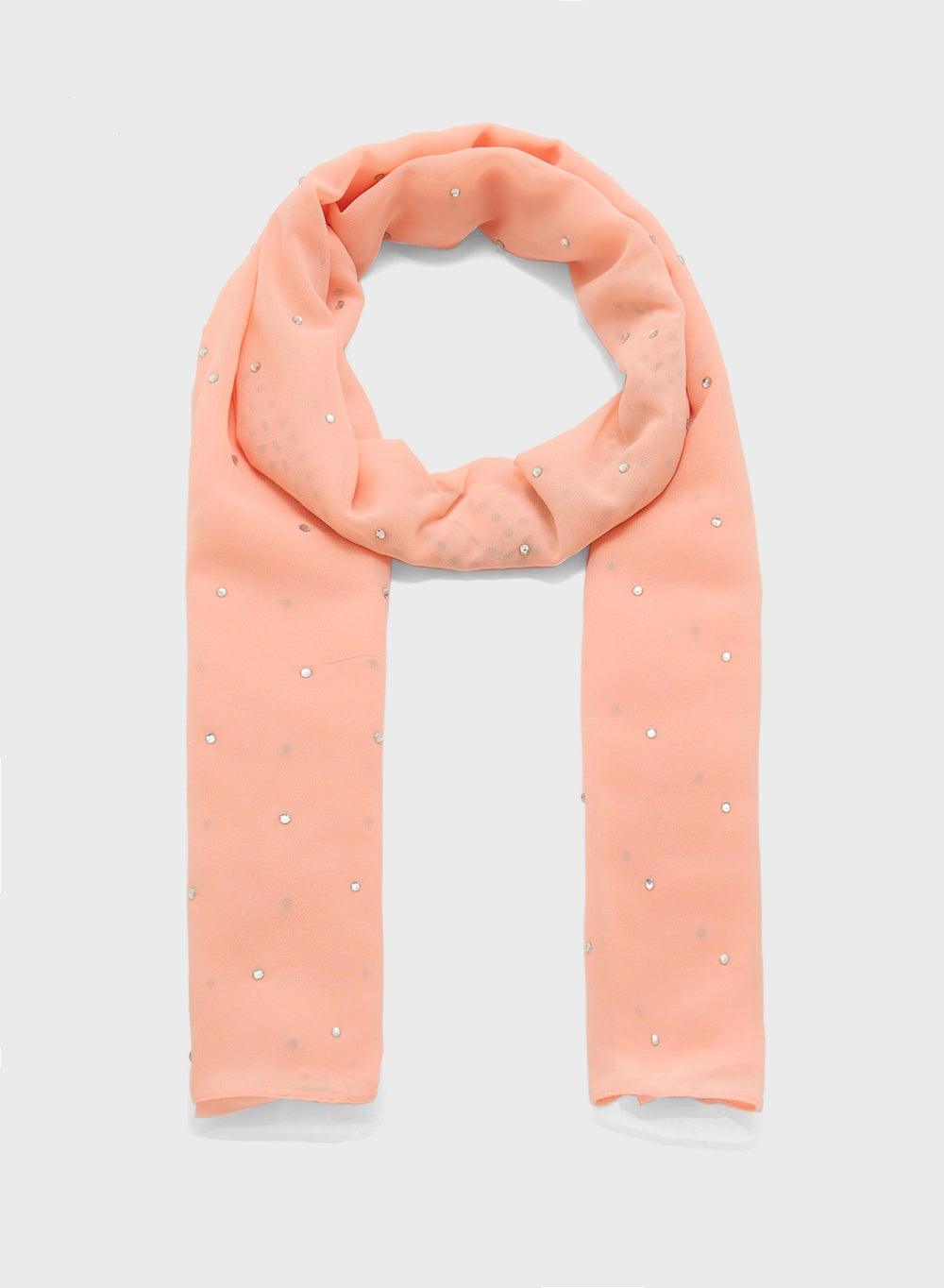 Khizana Floral Embellished Long Hijab Scarf - Elegant Accessory - Image 1