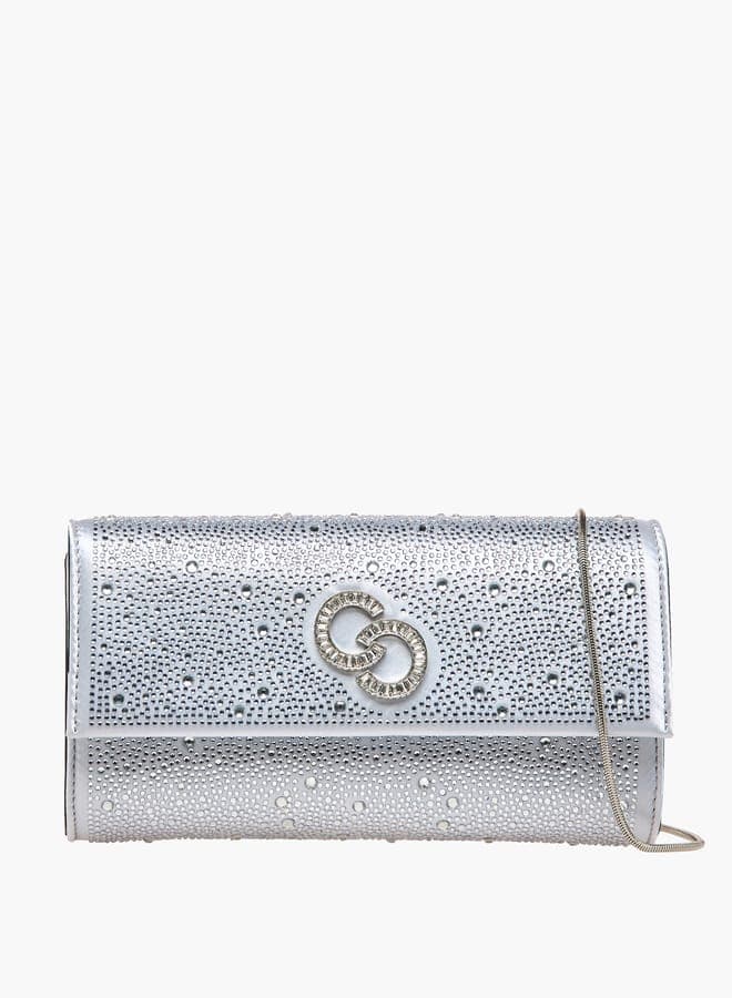 Celeste Embellished Crossbody Elegance with Chic Chain Strap - Image 1
