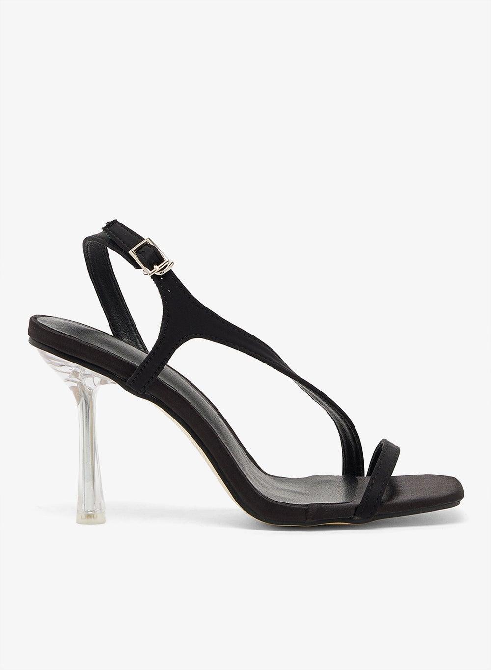 Elevate Elegance Black Heeled Sandals Xz256090 - Image 1