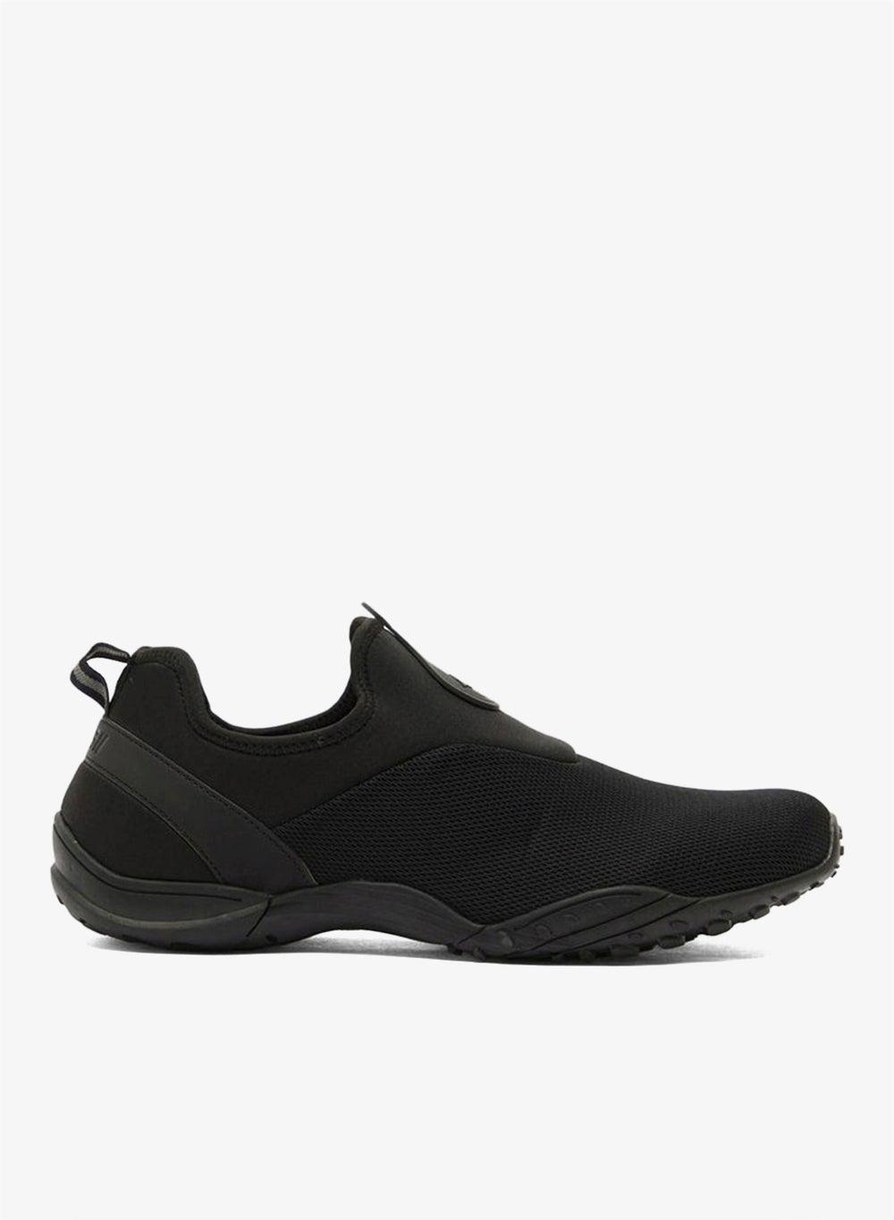 19Ym612Nblack Men's Textured Slip-On Sport Sneakers - Image 1