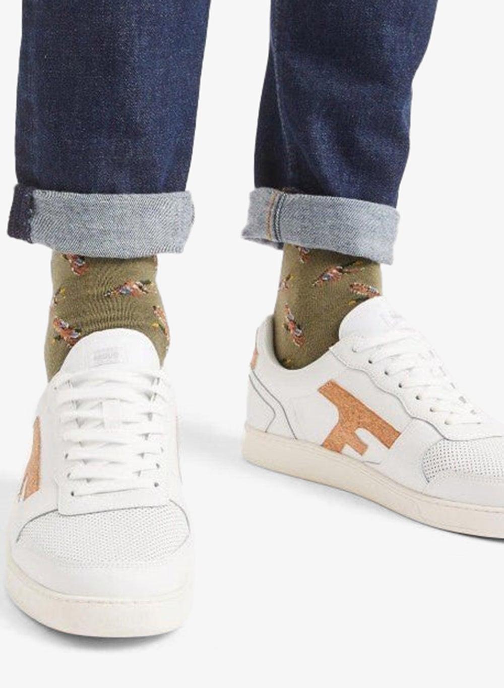 Hazel White Sneakers: Eco-Friendly Luxury for Men - Image 1