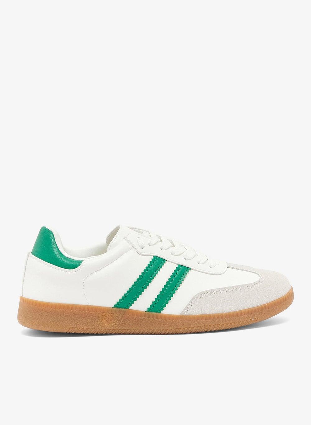 Vintage Elegance Retro Court Sneakers Fd2503 in White/Green - Image 1