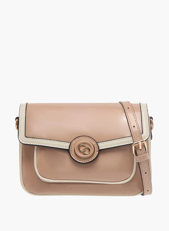 Celeste Chic Crossbody: Detachable Strap & Flap Closure - Image 1
