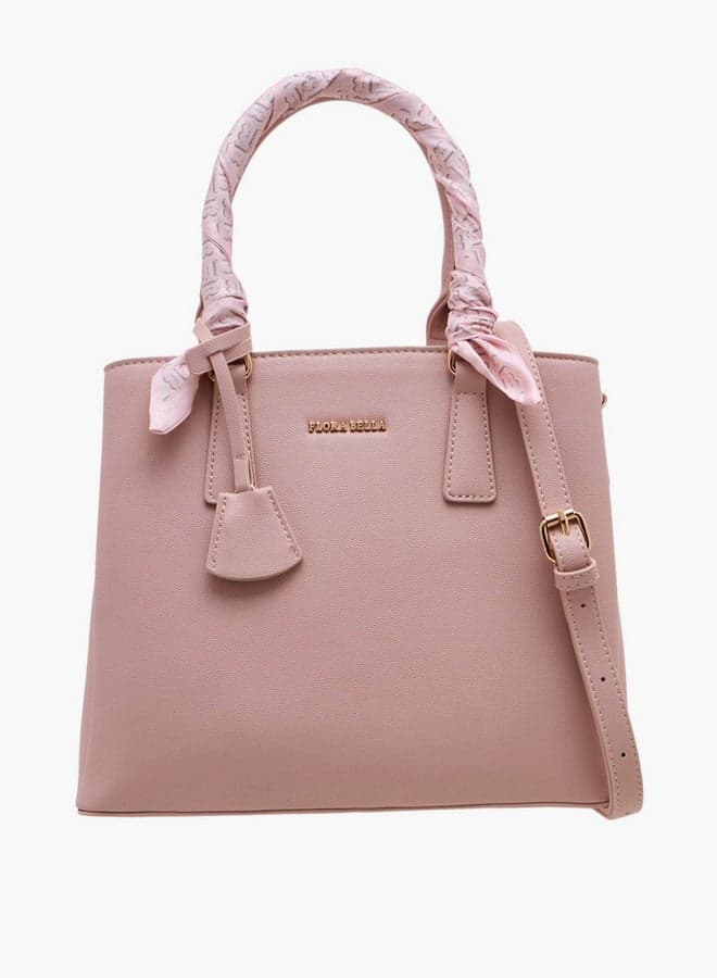 Flora Bella Elegance: Chic Scarf-Accented Tote for Women - Image 1