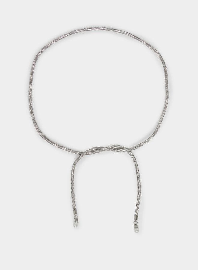 Styli Textured Slim Tie-Up Belt - Elegant Accessory for Women - Image 1