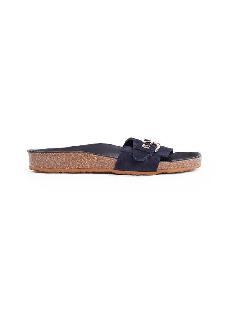Tommy Hilfiger Soft Suede Adjustable Blue Mule Fw0Fw08809Dw6 - Image 1