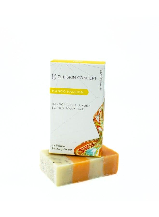 Mango Passion Chia Scrub Soap - Handcrafted Vegan Delight - Image 1