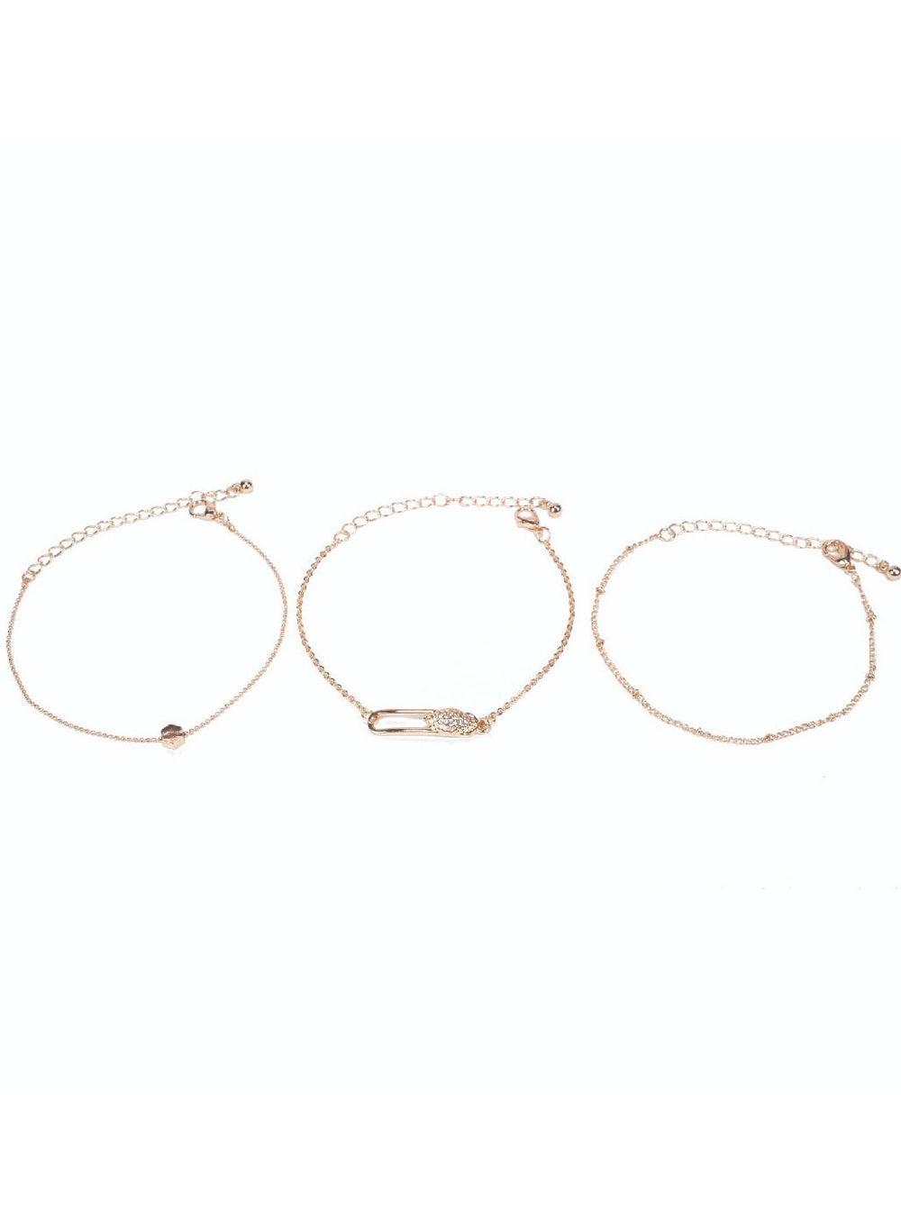 AMICA Sparkle Stack: Trio of Metallic Bracelets - Image 1