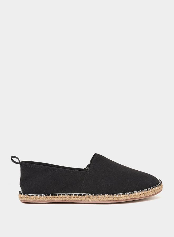 Styli Canvas Espadrille 7004827501Black - Elegant Jute Sole - Image 1