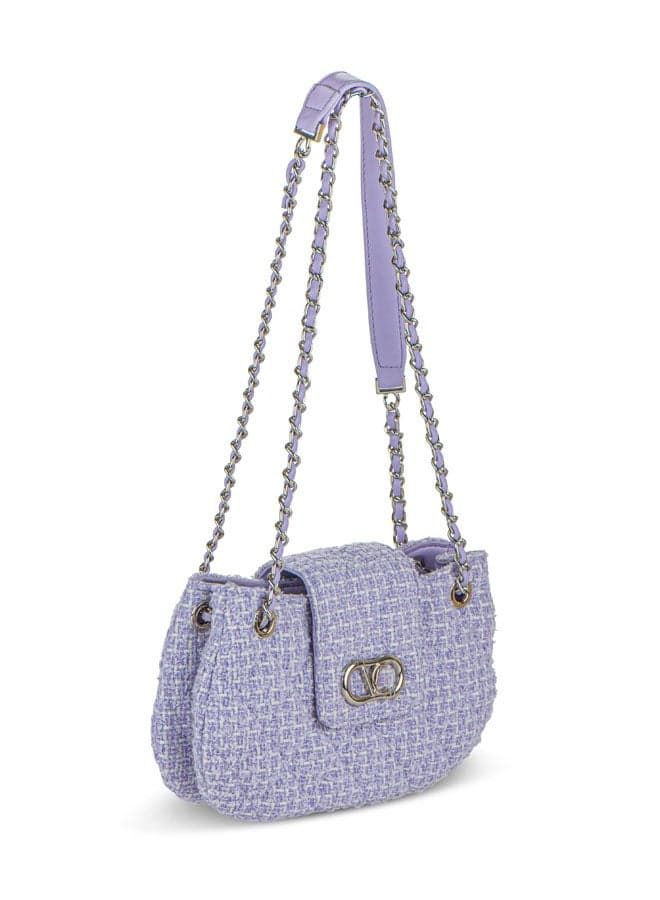Vincci Purple Elegance: Quilted Shoulder Bag with Chain Detail - Image 1